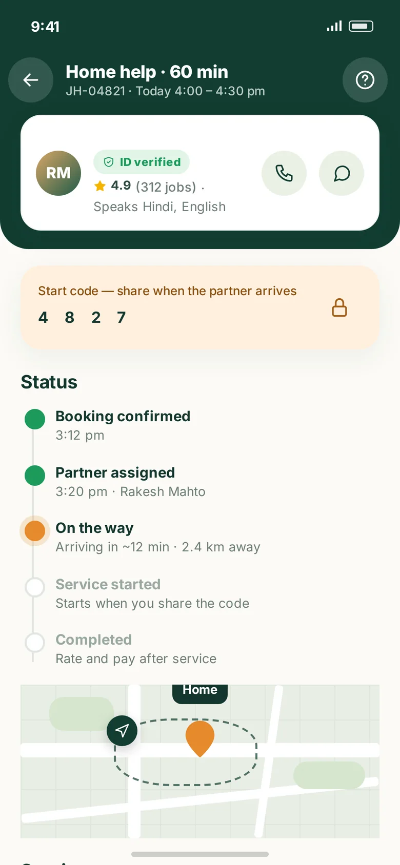 Booking detail