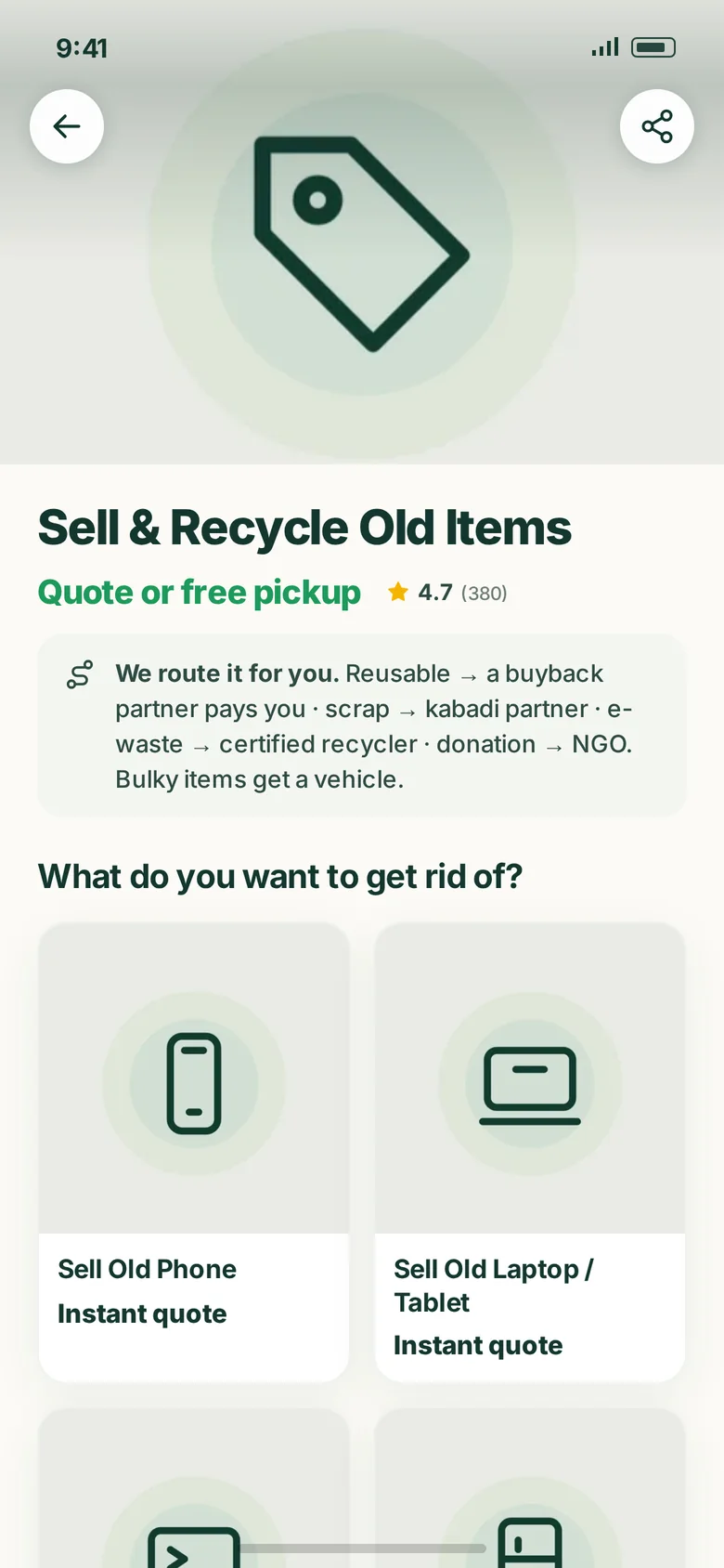 Sell & Recycle