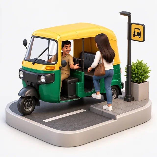 Auto Rickshaw illustration