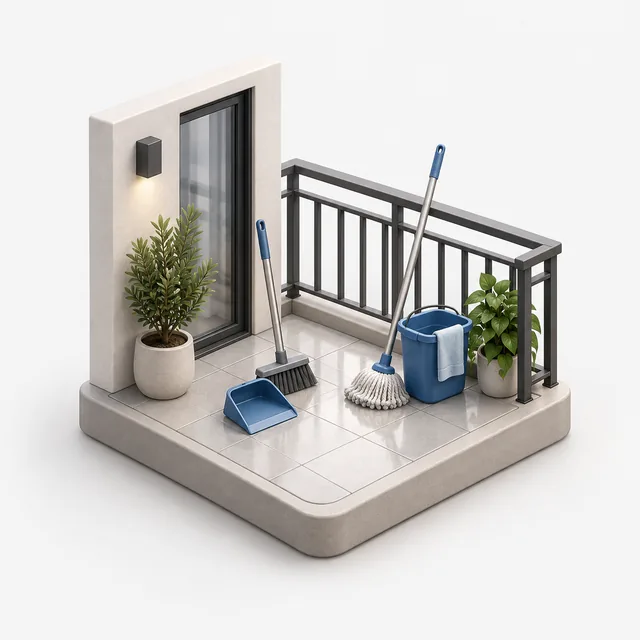 Balcony Cleaning illustration