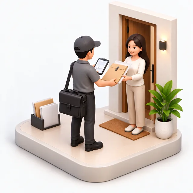Document Courier illustration