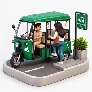 E-Rickshaw illustration