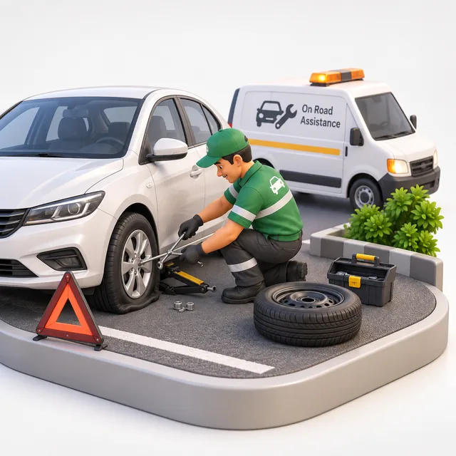 Flat Tyre Assistance illustration