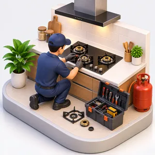 Gas Stove & Hob Service illustration