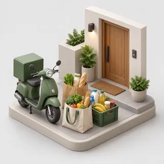 Kirana & Grocery illustration
