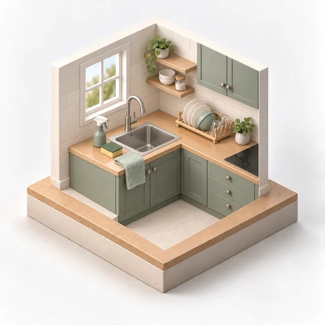 Kitchen Cleaning illustration