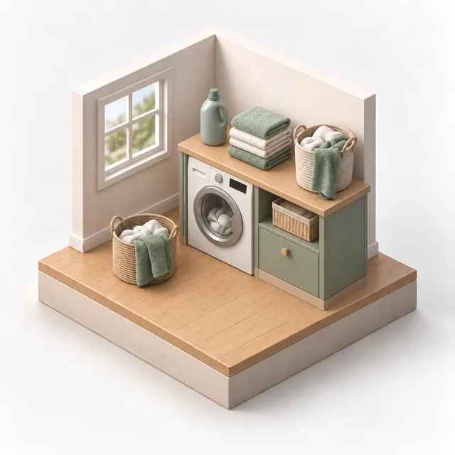 Laundry & Folding illustration