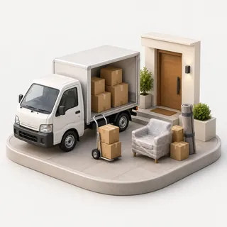 Moving & Mini Truck illustration