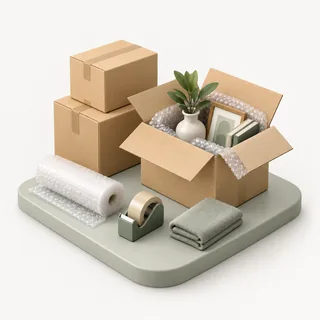 Packing & Unpacking illustration