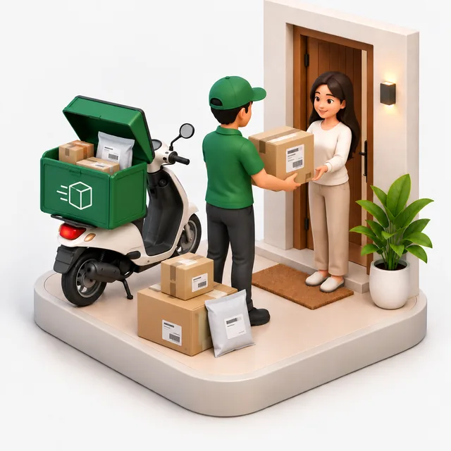 Parcel Pickup & Delivery illustration