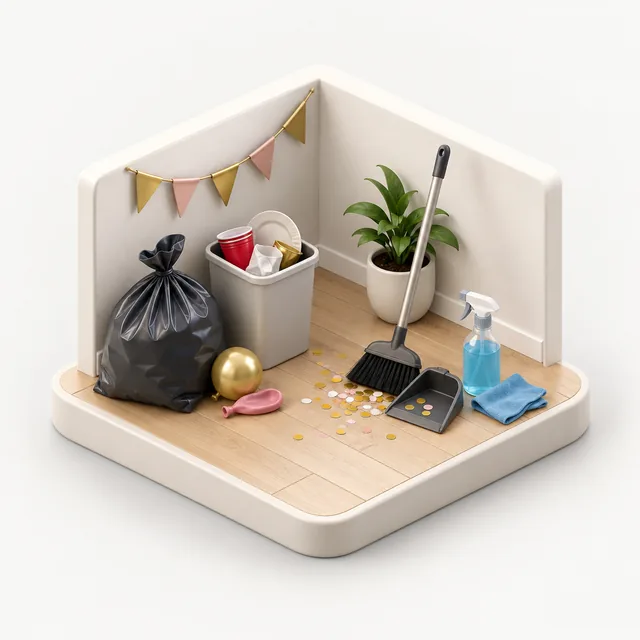 Party Cleanup illustration