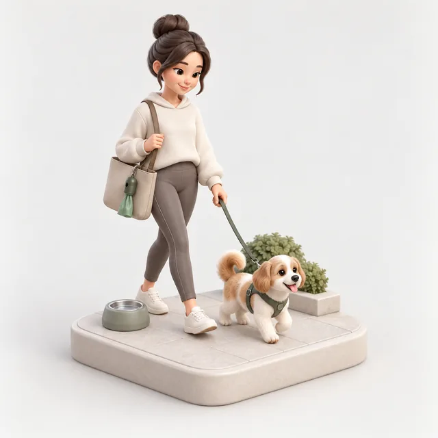 Pet Care & Walking illustration