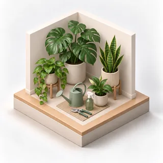 Plant Care & Gardener illustration
