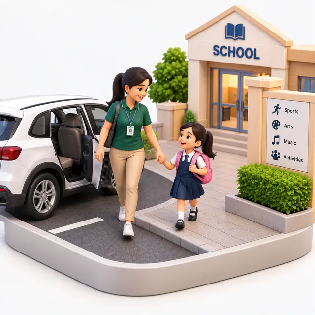 School & Activity Escort illustration