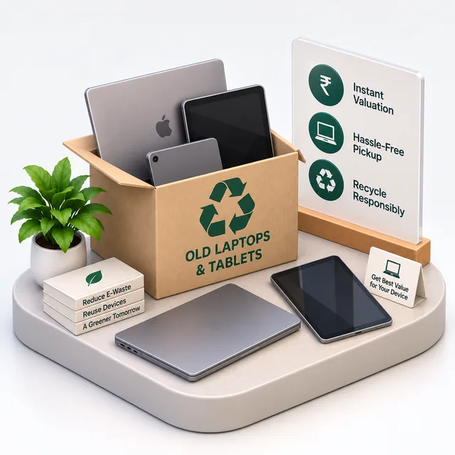 Sell Old Laptop / Tablet illustration