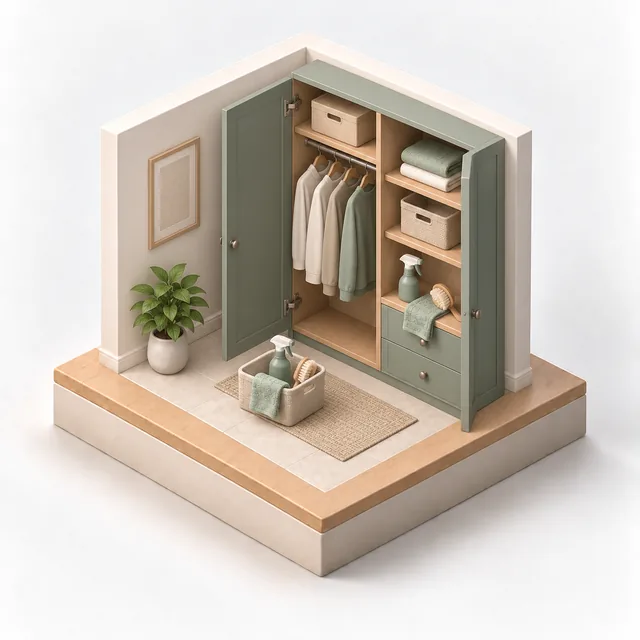 Wardrobe & Cabinet Cleaning illustration