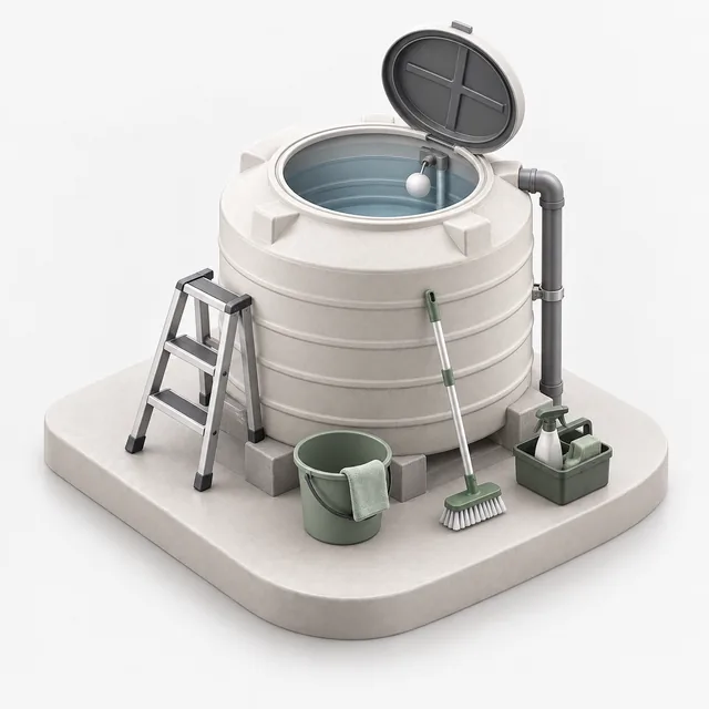 Water Tank Cleaning illustration